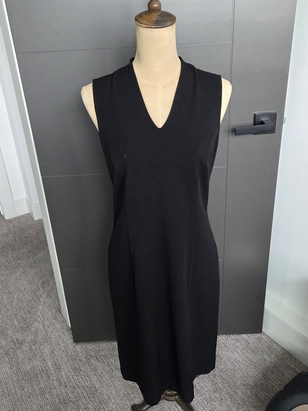 Classic Cleo Petites Little Black Sleeveless V-Neck Women's Dress